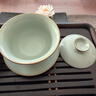 雅瓷汝窯三才蓋碗茶杯茶碗 陶瓷功夫茶具手抓泡茶蓋碗禮盒裝納福蓋碗 汝窯納福蓋碗 曬單實(shí)拍圖