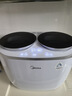 美的（Midea）雙子座分區洗衣機 迷你小型全自動(dòng)脫水內衣褲襪臺式波輪雙桶 高溫煮洗除菌除螨 洗襪子機內褲機 雙桶分區洗-MNBB10VH70E 雙筒 1kg 曬單實(shí)拍圖