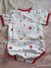 迪迪熊日記（DIDIXIONGRIJI）包屁衣夏季薄款短袖嬰兒三角哈衣純棉新生兒衣服龍年滿(mǎn)月寶寶夏裝 短袖三角歲歲平安 73cm 適合12-14斤內身高63-70cm 曬單實(shí)拍圖