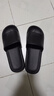 曼多貝爾 皮紋抗菌涼拖鞋黑44-45 曬單實(shí)拍圖