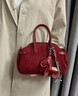 江問(wèn)漁紅色包包女款新娘結婚包大氣高級感手提包屬馬本命年新年生日禮物 絲絨紅 送小馬掛件+絲巾 送老婆送女友禮物開(kāi)運紅新年禮物 曬單實(shí)拍圖