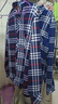 【加絨保暖】男士厚款格子襯衫2025秋冬中老年長(cháng)袖襯衫爸爸裝襯衣 紅色+藍色 【加絨加厚】 3XL 【建議130~140斤左右】 曬單實(shí)拍圖