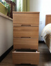 實(shí)木夾縫柜30/40/50cm抽屜式收納柜窄縫隙儲物五斗柜小床頭柜邊柜 松木原木-35cm寬 4層 曬單實(shí)拍圖