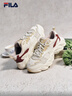 FILA斐樂(lè )蕨草鞋女鞋運動(dòng)鞋厚底老爹鞋楊冪同款2026春新時(shí)尚舒適休閑鞋 古白色/小麥棕-AA 39 曬單實(shí)拍圖