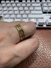 IRIS CROSS黃金戒指足金999 永恒鳶尾黑金戒指 男士新年禮物 大碼寬版男友力 永恒鳶尾A款（約2.8～3.15克） 22# 曬單實(shí)拍圖