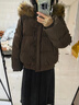 紅袖（hopeshow）貉子大毛領(lǐng)連帽羽絨服2025冬季新款女裝90白鴨絨復古風(fēng)氣質(zhì)短外套 摩卡棕082（預售15天內發(fā)貨） M 曬單實(shí)拍圖