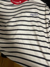 憶思減超大碼300斤春秋新款德絨女裝撞色條紋T恤胖mm設計感圓領(lǐng)長(cháng)袖上衣 白色條紋(印花款) 2XL 建議140-190斤 曬單實(shí)拍圖