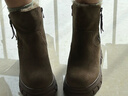 達芙妮雪地靴女冬季加絨加厚保暖短靴東北大棉鞋子 4023608085 棕色 38  曬單實(shí)拍圖