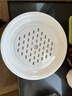 貝萊恩食品級密胺餃子盤(pán)商用帶醋碟瀝水雙層盛水餃盤(pán)子飯店專(zhuān)用圓形盤(pán)子 白色餃子盤(pán) 10.5英寸 曬單實(shí)拍圖
