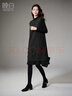 晚白【斷碼清倉】設計感綿羊毛背心裙冬款氣質(zhì)立體小花拼接百褶連衣裙 深灰色 M 曬單實(shí)拍圖