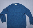 帕羅（PALUOPO）秋冬新款男士純山羊絨衫休閑舒適保暖高支紗長(cháng)袖套頭毛衣上衣 花灰藍 3XL (125碼) 曬單實(shí)拍圖
