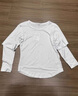 美洋（MEIYANG）小舒服T恤 全棉密織圓領(lǐng)正肩基礎百搭長(cháng)袖上衣休閑新款長(cháng)袖T恤女 米白色 M 曬單實(shí)拍圖