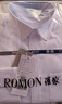 羅蒙長(cháng)袖襯衫男士純色白襯衫上班商務(wù)休閑職業(yè)工裝正裝襯衣開(kāi)衫男裝 曬單實(shí)拍圖