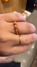 若華（RUOHUA）指月 18K金國潮涼山南紅瑪瑙戒指女尾戒送女友禮物 8~17號戒圈（適合佩戴） 曬單實(shí)拍圖