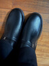 【品牌斷碼】冬季加厚中老年男鞋真皮羊絨高幫棉鞋保暖抗寒軟皮鞋 黑色真皮精品版 加絨 43 曬單實(shí)拍圖