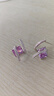 伊燦高級感夢(mèng)幻紫水晶鋯石耳釘女銀針2025年新款爆款時(shí)尚耳環(huán)百搭耳飾 夢(mèng)幻紫水晶鋯石耳墜 曬單實(shí)拍圖
