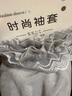 韓版秋冬蕾絲絨布短款防污袖套可愛(ài)成人學(xué)生上班家用干活護袖頭女 花邊絨布長(cháng)款灰色 曬單實(shí)拍圖