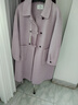 香影【羊毛+駱駝絨】紫色雙面呢大衣女2025冬季新款中長(cháng)毛呢外套 淺紫 M 160/84A/95-110斤 曬單實(shí)拍圖