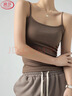 浪莎免穿文胸背心女帶胸墊一體式內搭打底大碼性感百搭高彈透氣小吊帶 曬單實(shí)拍圖