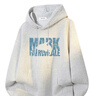 馬克華菲（MARK FAIRWHALE）連帽衛衣男士冬季寬松印花外套男休閑男女情侶裝 淺麻灰色 XL 曬單實(shí)拍圖