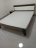 迎裕財實(shí)木1.8m軟包雙人床主臥現代簡(jiǎn)約單人出租屋床 橡木灰軟包床+10cm床墊+床頭柜*1 1.8*2米框架結構【促銷(xiāo)款】 曬單實(shí)拍圖
