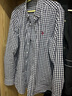 U.S. POLO ASSN.襯衫男長(cháng)袖秋季純色棉格子休閑寬松免燙男士襯衣正裝 曬單實(shí)拍圖