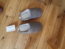 內泊（NEIBO）乳膠棉拖鞋男冬季天大碼女士室內家居鞋防滑防臭橡膠軟底羊毛灰38 曬單實(shí)拍圖