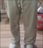 Homlean休閑褲男純棉直筒秋冬季寬松闊腿褲子男潮流百搭男款HZ27卡其L 曬單實(shí)拍圖