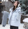 雅鹿短款羽絨服女款2025新款冬裝時(shí)尚休閑高級感色系連帽保暖外套 曬單實(shí)拍圖