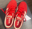 adidas「T頭鞋」VL COURT復古休閑板鞋德訓鞋男女阿迪達斯輕運動(dòng) 淺猩紅/暖香草色/黃色   37 曬單實(shí)拍圖