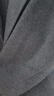 闊色（kuose）灰色長(cháng)款羊毛呢子大衣女秋冬季新款氣質(zhì)雙排扣毛呢外套黑 黑灰色 M 曬單實(shí)拍圖