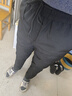 鴨鴨（YAYA）男士羽絨褲直筒加厚松緊腰彈力保暖中青年冬季新年防寒休閑褲子 黑色 2XL 185（建議150-170斤） 曬單實(shí)拍圖