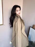 素典（WHIteALLUSION）高級感寬松廓形立領(lǐng)風(fēng)衣女小個(gè)子2026春季新款簡(jiǎn)約一?？弁馓?717 卡其色 S 曬單實(shí)拍圖
