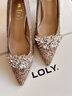 LOLY【心之悅動(dòng)】水晶鞋法式主婚紗婚鞋女2025年新款新娘鞋禮服高跟鞋 心之悅動(dòng) 8cm 37 曬單實(shí)拍圖