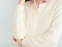 伊芙麗（eifini）朱珠代言【高智麻花&經(jīng)典延續】圓領(lǐng)羊毛絞花針織開(kāi)衫26春季新款 米白 圓領(lǐng)開(kāi)衫 S 80-105斤 曬單實(shí)拍圖