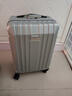 新秀麗（Samsonite）行李箱20英寸+28英寸拉桿箱子母套裝箱旅行密碼箱N(xiāo)X0銀色 曬單實(shí)拍圖