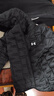 安德瑪（Under Armour）新款女子連帽修身輕薄羽絨服防風(fēng)秋冬短款90鴨絨運動(dòng)休閑保暖外套 黑色 165 90斤-100斤 曬單實(shí)拍圖