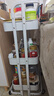 佳幫手小推車(chē)置物架廚房宿舍零食多功能移動(dòng)夾縫收納架書(shū)包架子3層白色 曬單實(shí)拍圖