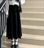 西裝半身裙女2026新款春夏季高腰垂感氣質(zhì)大擺裙中長(cháng)款a字傘裙 6903【黑色傘裙】 S 推薦【85-95斤】 曬單實(shí)拍圖