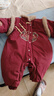 班喜迪嬰兒衣服冬裝嬰幼兒連體衣夾棉加厚寶寶周歲禮服國風(fēng)百天抓周童裝 紅色 80cm 曬單實(shí)拍圖