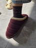 阿芙諾蒂老人防滑媽媽棉鞋冬季加厚保暖老式中老年包跟棉拖鞋男 酒紅42-43 曬單實(shí)拍圖