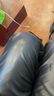 拉夏貝爾復古PU皮彎刀皮褲女2025秋冬新款高級感九分直筒褲 黑色 2XL 曬單實(shí)拍圖
