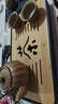 竹制茶盤(pán)托盤(pán)長(cháng)方形儲水式家用放茶杯干泡臺日式盤(pán)子嵌入式圓形 茶字中茶盤(pán)黑色32*19【儲排款】 曬單實(shí)拍圖