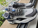 里奇.喬丹   RICKY JORDAN男鞋斷碼秋冬防臭減震跑步鞋百搭皮面運動(dòng)鞋輕便耐磨休閑旅游鞋男 QD966灰藍【皮面款】 42 曬單實(shí)拍圖