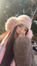 GOLOVEJOY高樂(lè )捷飄帶針織護耳帽女冬季戶(hù)外運動(dòng)加厚保暖防風(fēng)耳罩毛線(xiàn)帽子粉 曬單實(shí)拍圖