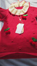 G.duck女童櫻桃針織毛衣裙子秋冬款2025新款兒童拜年服女寶寶春裝連衣裙 紅 100 曬單實(shí)拍圖