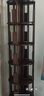 家逸全實(shí)木旋轉書(shū)架360度書(shū)柜客廳轉角書(shū)架立式落地一體靠墻置物架子 曬單實(shí)拍圖