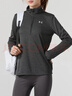 安德瑪（Under Armour）長(cháng)袖T恤女 時(shí)尚簡(jiǎn)約寬松舒適透氣立領(lǐng)打底衫 深灰 M 曬單實(shí)拍圖