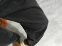 西域駱駝（VANCAMEL）牛仔褲男寬松直筒韓版垂感闊腿休閑褲子男加絨加厚長(cháng)褲 黑灰 XL 曬單實(shí)拍圖