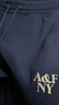 Abercrombie & Fitch美式保暖抓絨LOGO直筒運動(dòng)衛褲長(cháng)褲25秋冬女裝147-5115 海軍藍 S (165/72A) 曬單實(shí)拍圖
